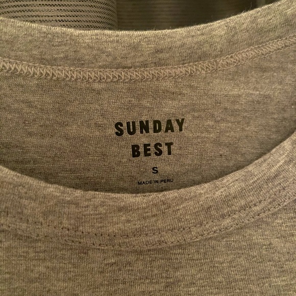 Sunday Best T-Shirt With Embroidered Butterflies, Grey - Picture 2 of 2